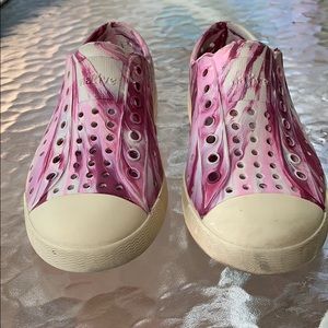 Little Girls Pink Tye Dye Native Water Shoes